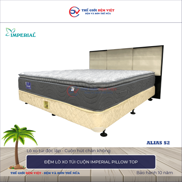 Đệm lò xo túi cuộn Elan IMPERIAL PILLOW TOP 3